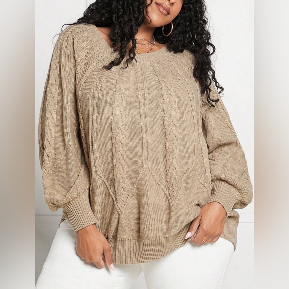 NWT SHEIN Stylish Cable Knit Sweater